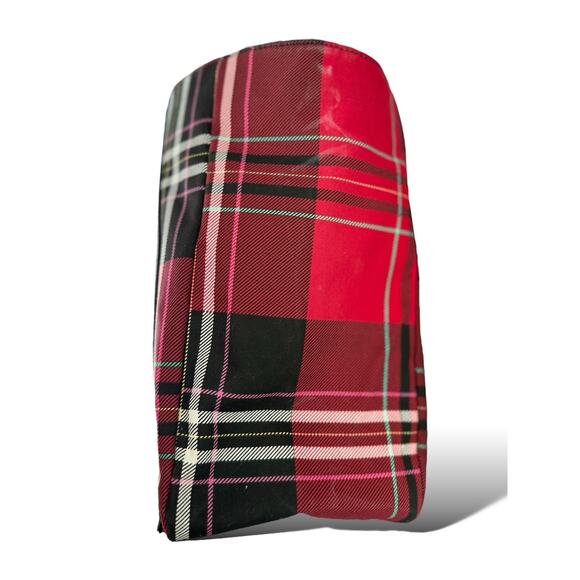 Victoria’s Secret Large Tote Bag Red Plaid V Logo Holiday Shopper NWT - Picture 9 of 12